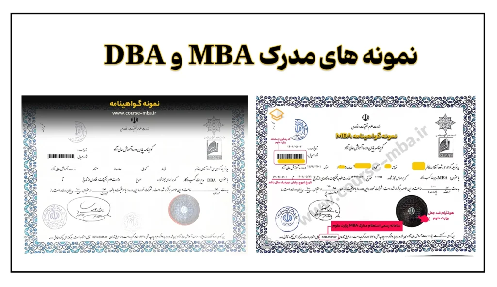 مدرک mba و dba
